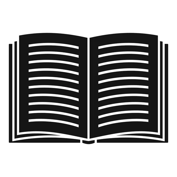 Icona del libro aperto, stile semplice — Vettoriale Stock