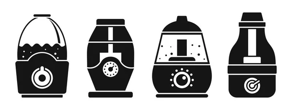 Set de iconos de humidificador de aire, estilo simple — Vector de stock