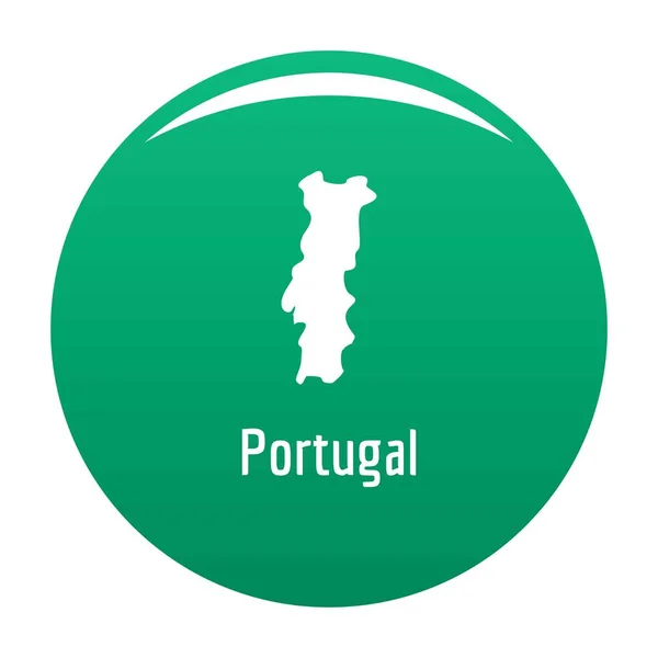 Portugal mapa en vector negro simple — Vector de stock