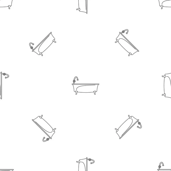 Patrón de Bathtube vector sin costura — Archivo Imágenes Vectoriales