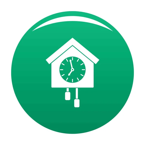 時計創造的なアイコン ベクトル緑 — ストックベクタ