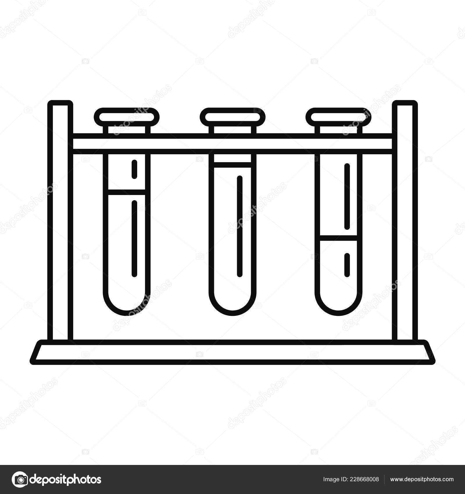Test tube stand icon, outline style Stock Vector Image by ©anatolir 228668008