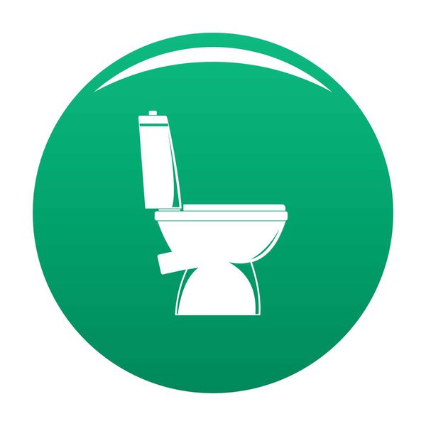 Home toilet icon vector green