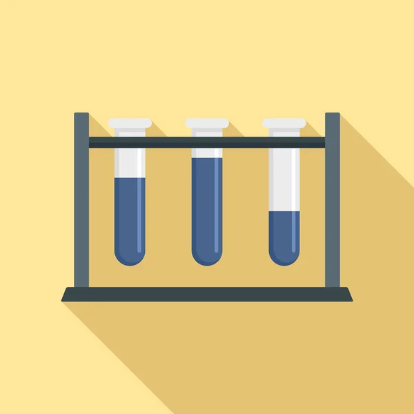Пробирка на стенде, плоский стиль — стоковый вектор