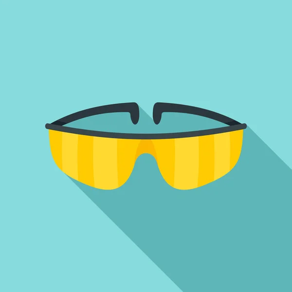 Chemikalienschutz Brille Symbol, flacher Stil — Stockvektor