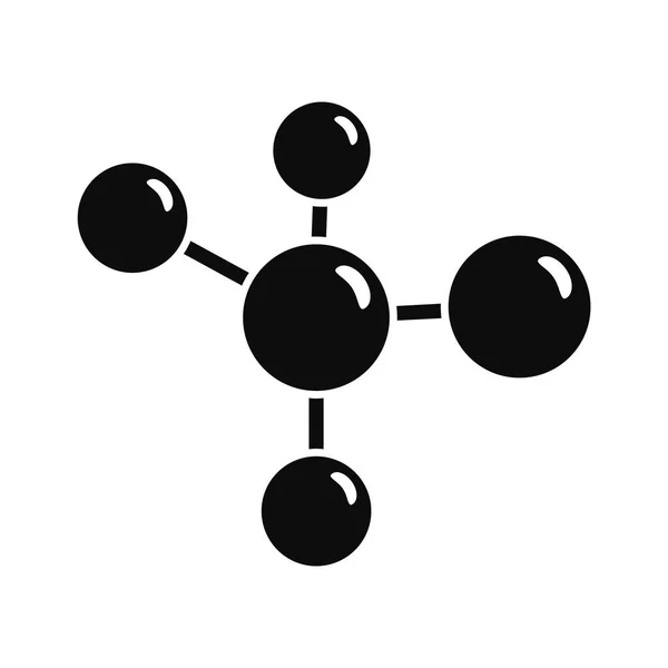 Chemie-Molekül-Ikone, einfacher Stil — Stockvektor