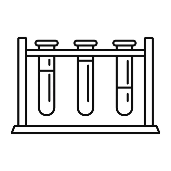 Test tube stand icon, outline style — Stock Vector