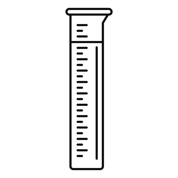Measurement test tube icon, outline style — Stock Vector