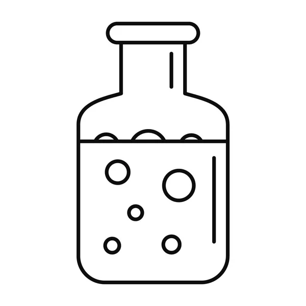 Chemical substance pot icon, outline style — Stock Vector