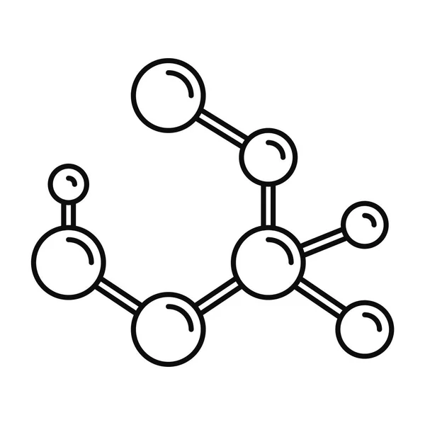 Molecule formula icon, outline style — Stock Vector