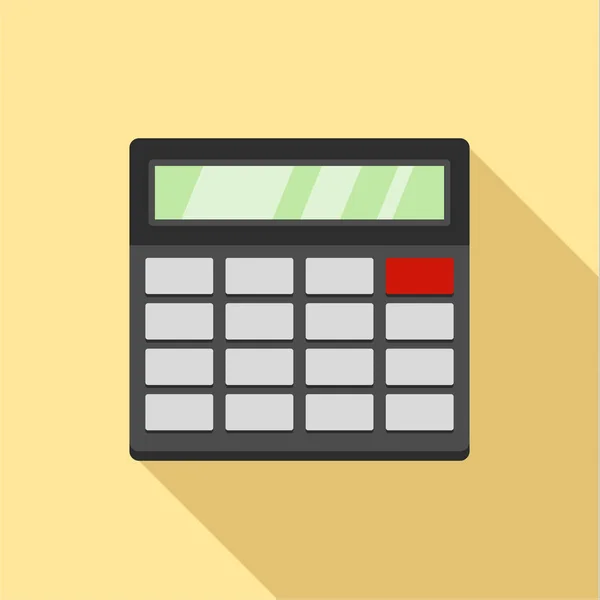 Calculator icoon, platte stijl — Stockvector