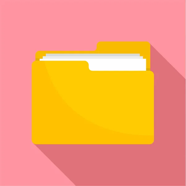 File folder icon, flat style — Stock Vector