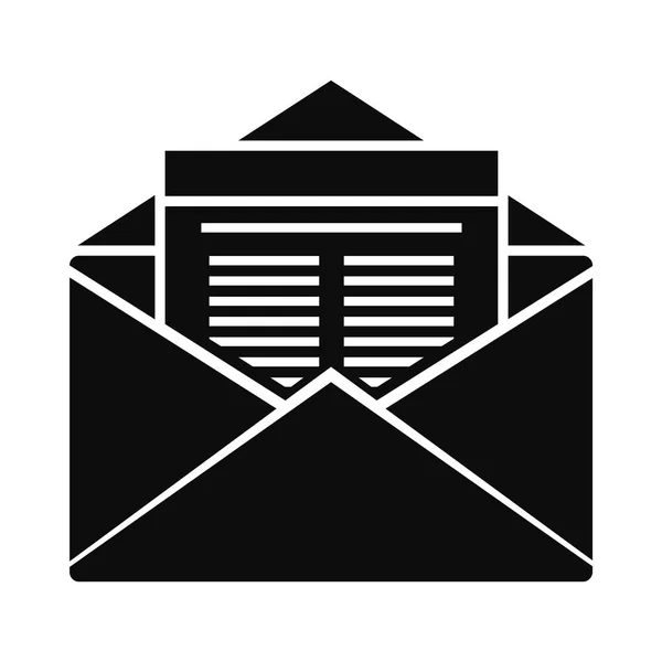 Icône de courrier, style simple — Image vectorielle