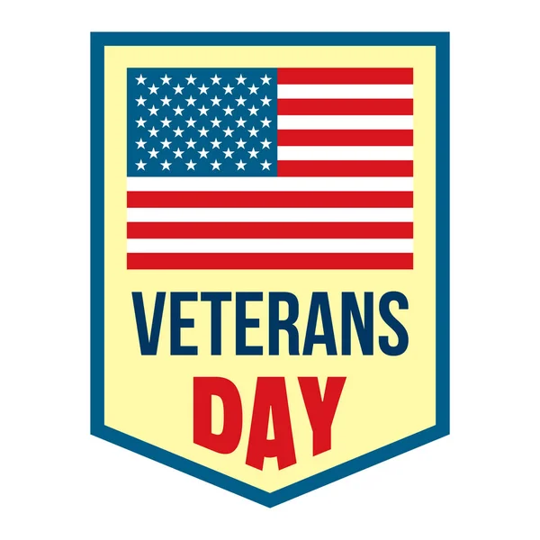 Salute Veteranen Day Logo, flacher Stil — Stockvektor