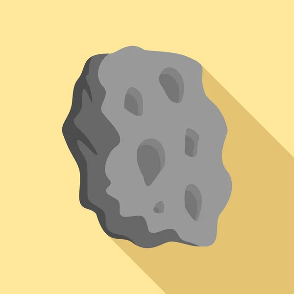 Икона астероида, плоский стиль — стоковый вектор