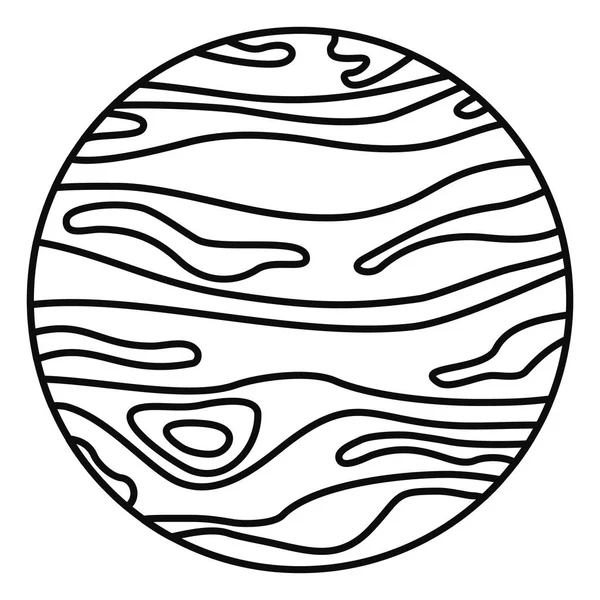 Icône planète Jupiter, style contour — Image vectorielle