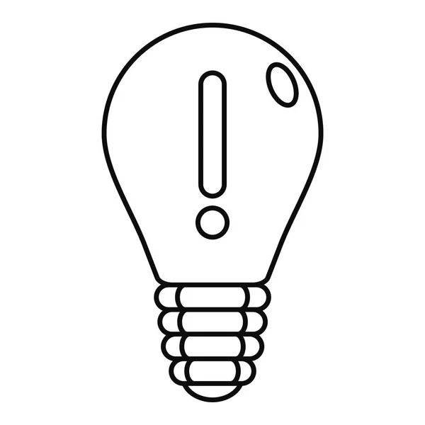 Icono de bombilla de idea de innovación, estilo de esquema — Vector de stock