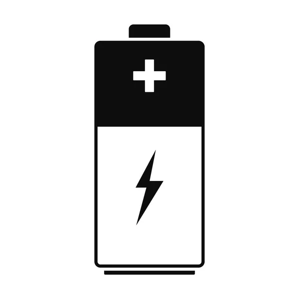 Batterijpictogram, eenvoudige stijl — Stockvector