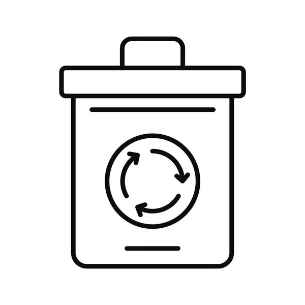 Recycling-Topf Symbol, Umriss Stil — Stockvektor