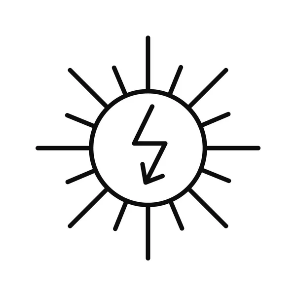 Energía del icono del sol, estilo de contorno — Archivo Imágenes Vectoriales