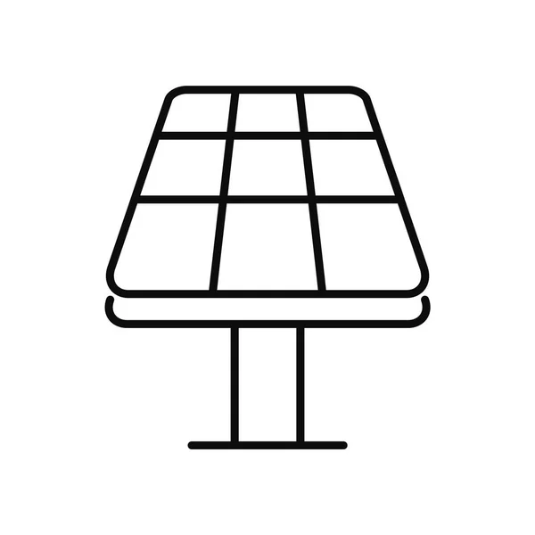 Icône du panneau solaire, style contour — Image vectorielle