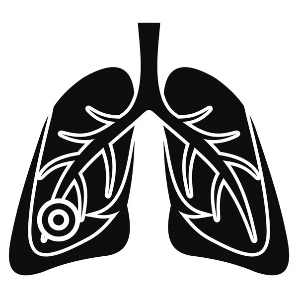 Pneumonia lungs icon, simple style — Stock Vector