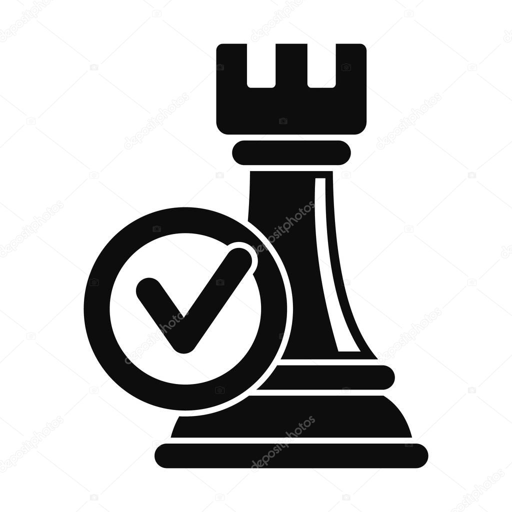 Logic decision icon, simple style