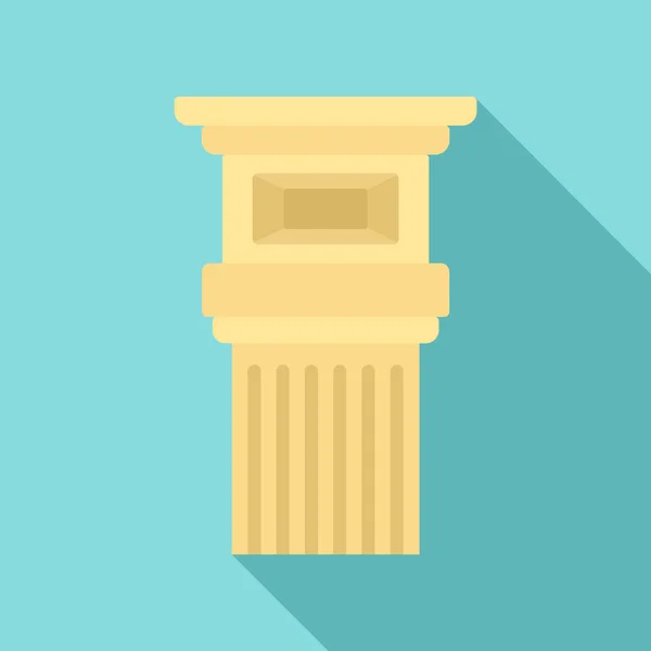 Múzeum pillér ikon, lapos stílusú — Stock Vector