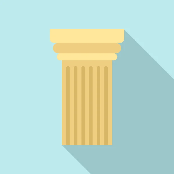 Grekiska kolumn ikon, platt stil — Stock vektor