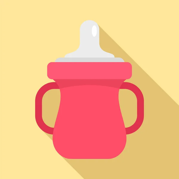 Sippy cup icon, flache Art — Stockvektor