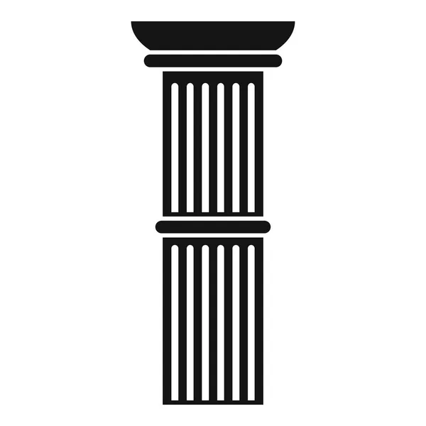 Pillar icon, simple style — Stock Vector