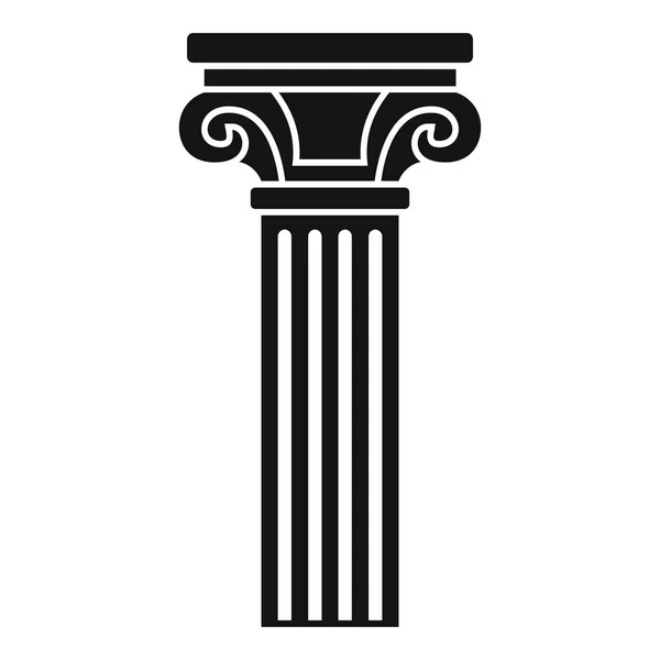 Column icon, simple style — Stock Vector