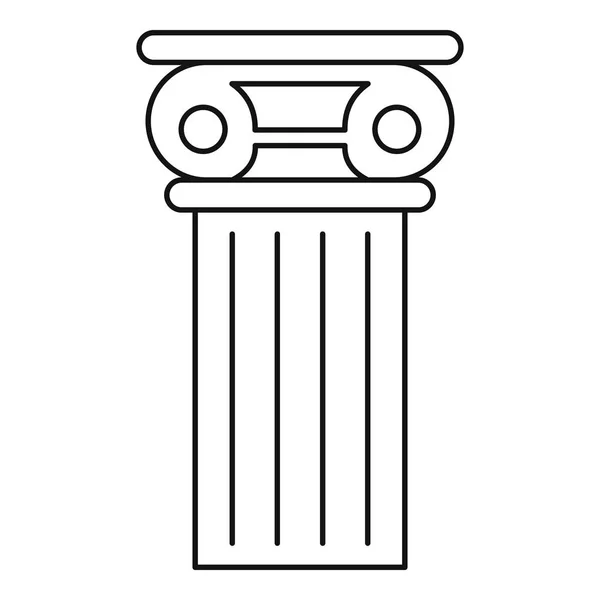 Pilíř ikona, styl osnovy — Stockový vektor