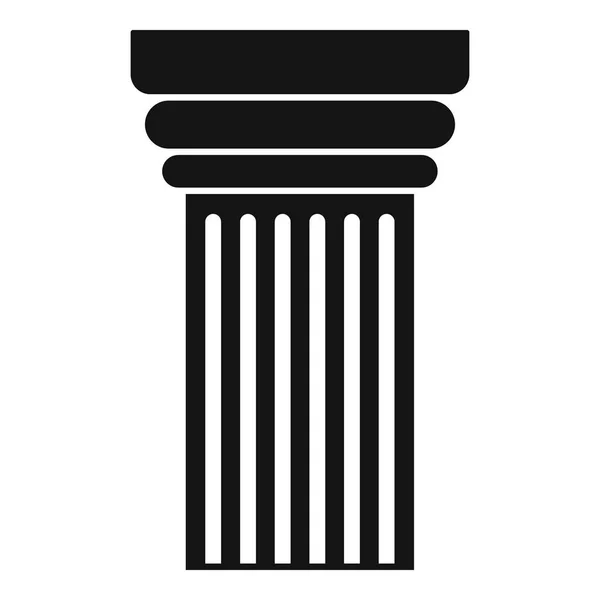 Múzeum pillér ikon, egyszerű stílus — Stock Vector