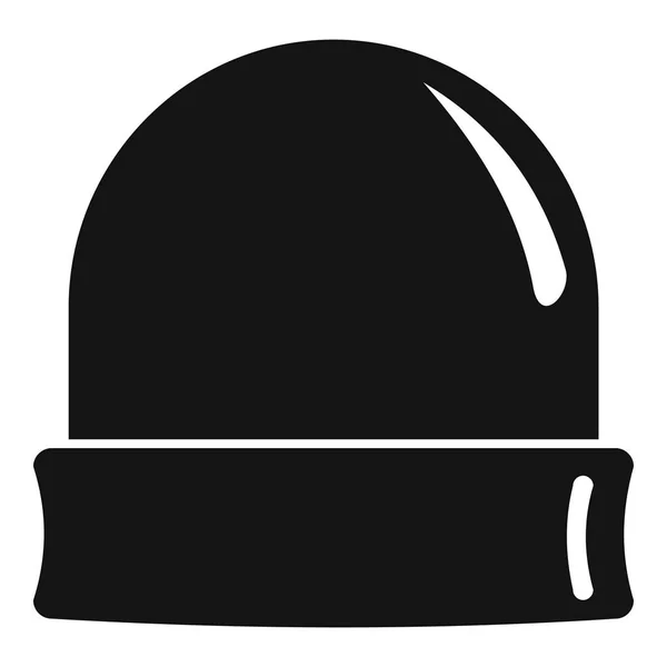 Icono de gorro negro, estilo simple — Archivo Imágenes Vectoriales