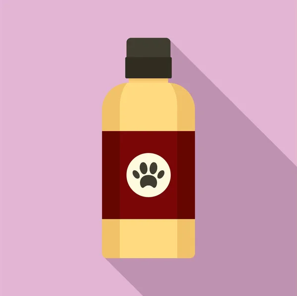 Icône bouteille de shampooing pour chien, style plat — Image vectorielle