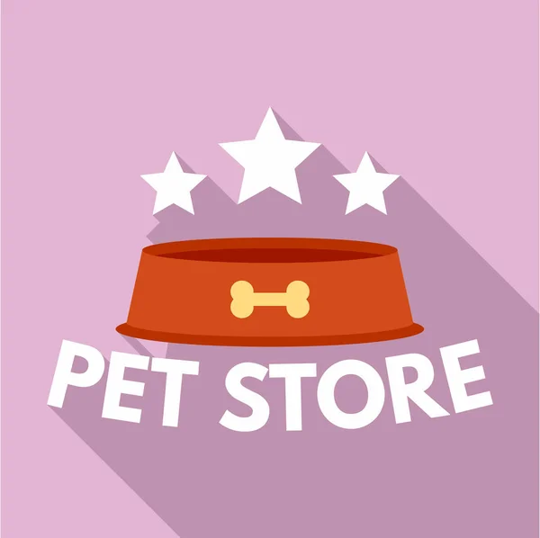 Logo tienda de placas para mascotas, estilo plano — Archivo Imágenes Vectoriales