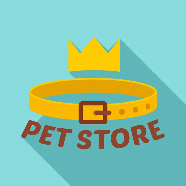 Κατοικίδιο ζώο κατάστημα ζώνη λογότυπο, επίπεδη στυλ — Διανυσματικό Αρχείο