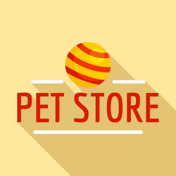 Κατοικίδιο ζώο παιχνίδια κατάστημα λογότυπο, επίπεδη στυλ — Διανυσματικό Αρχείο