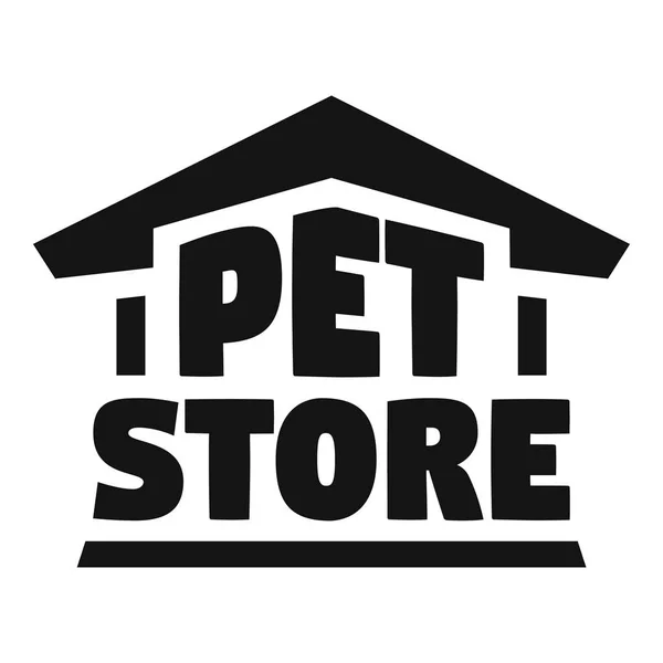 Logotipo da loja de animais de estimação, estilo simples — Vetor de Stock