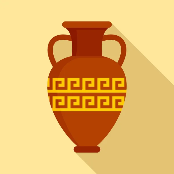 Antica icona del vaso, in stile piatto — Vettoriale Stock