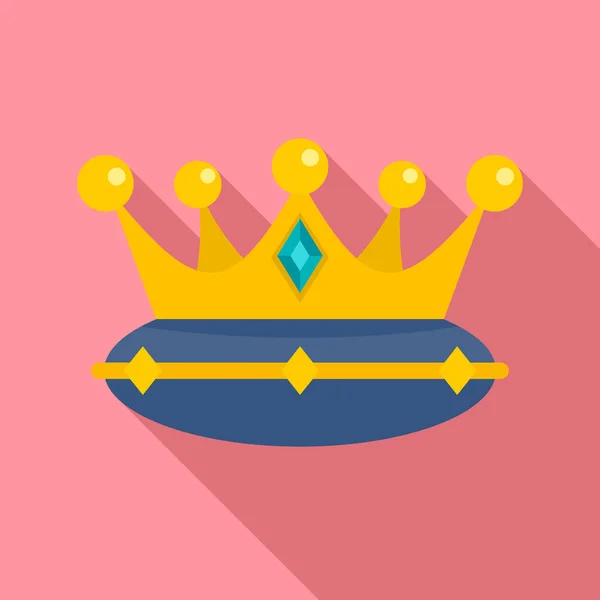 Icono de corona de reina, estilo plano — Archivo Imágenes Vectoriales