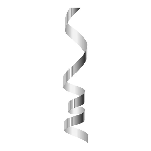 Curling ícone serpentina, estilo realista —  Vetores de Stock