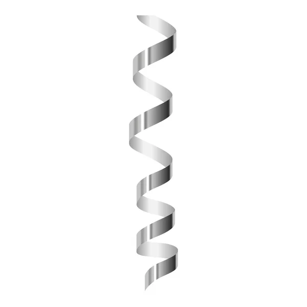 Luxury silver serpentine icon, realistic style — Stock Vector