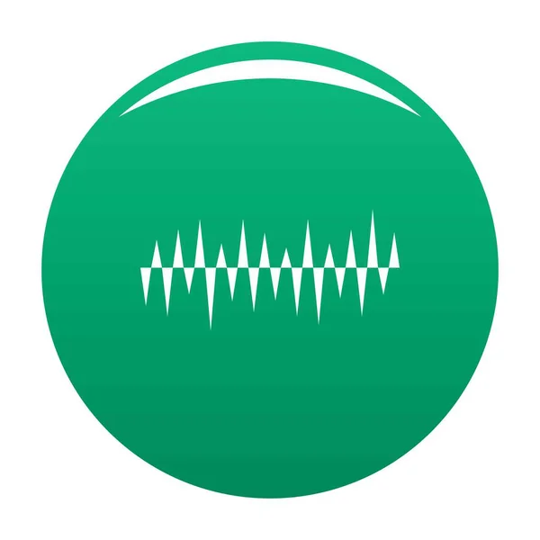 Ecualizador icono de pulso vector verde — Archivo Imágenes Vectoriales