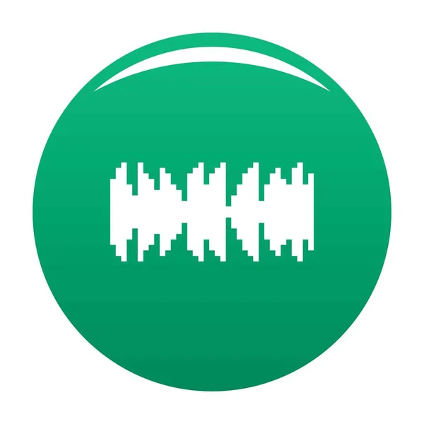 Equalizer beat radio pictogram vector groen — Stockvector
