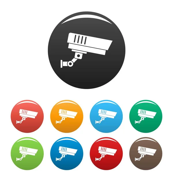 Iconos de seguridad al aire libre set color — Archivo Imágenes Vectoriales