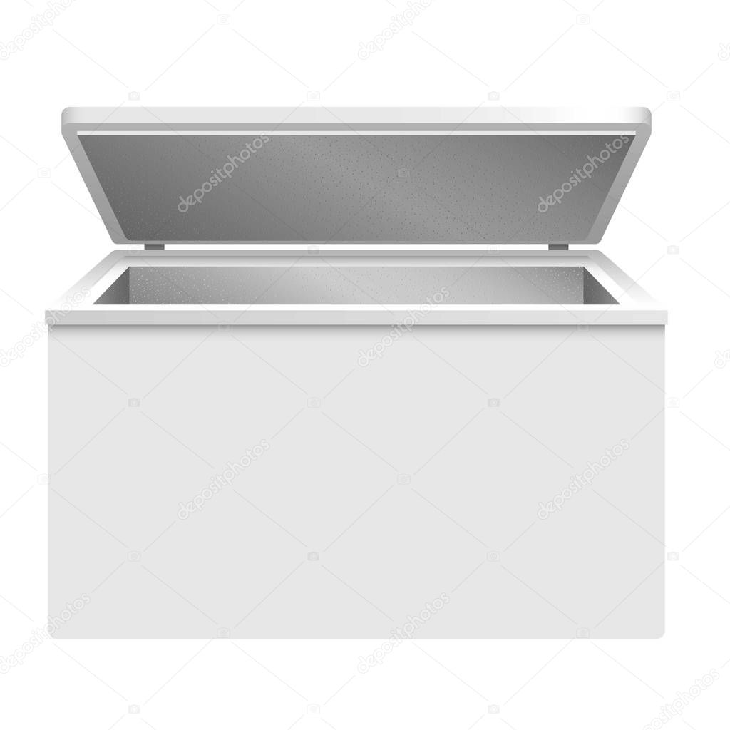 Refrigerator icon, realistic style