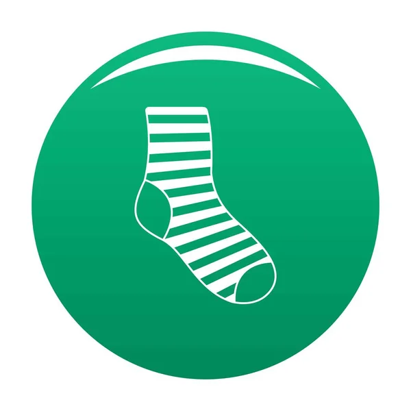 Nő zokni ikon vektor zöld — Stock Vector