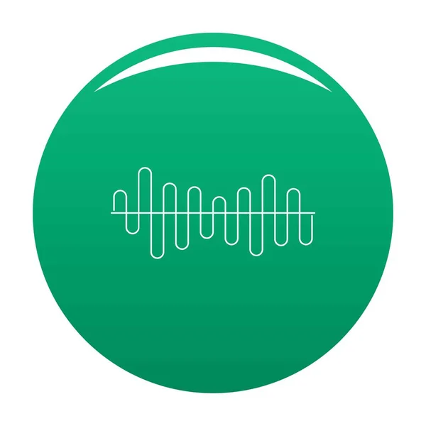 Ecualizador volumen sonido icono vector verde — Archivo Imágenes Vectoriales